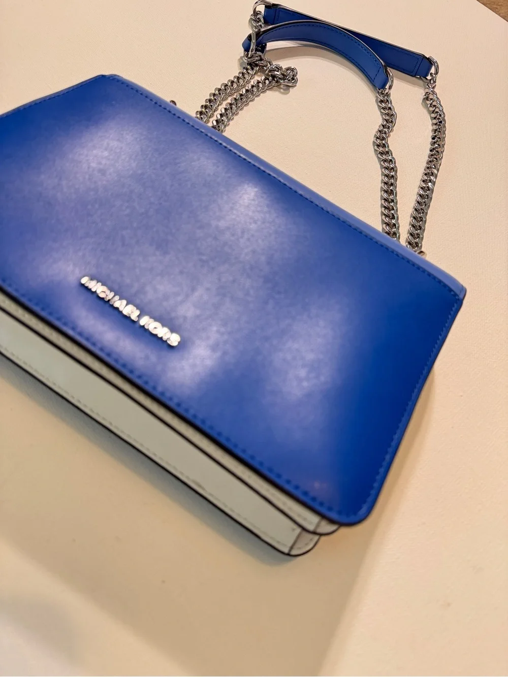 NWT MICHAEL KORS Grecian Blue Multi Jade Medium Shoulder Handbag